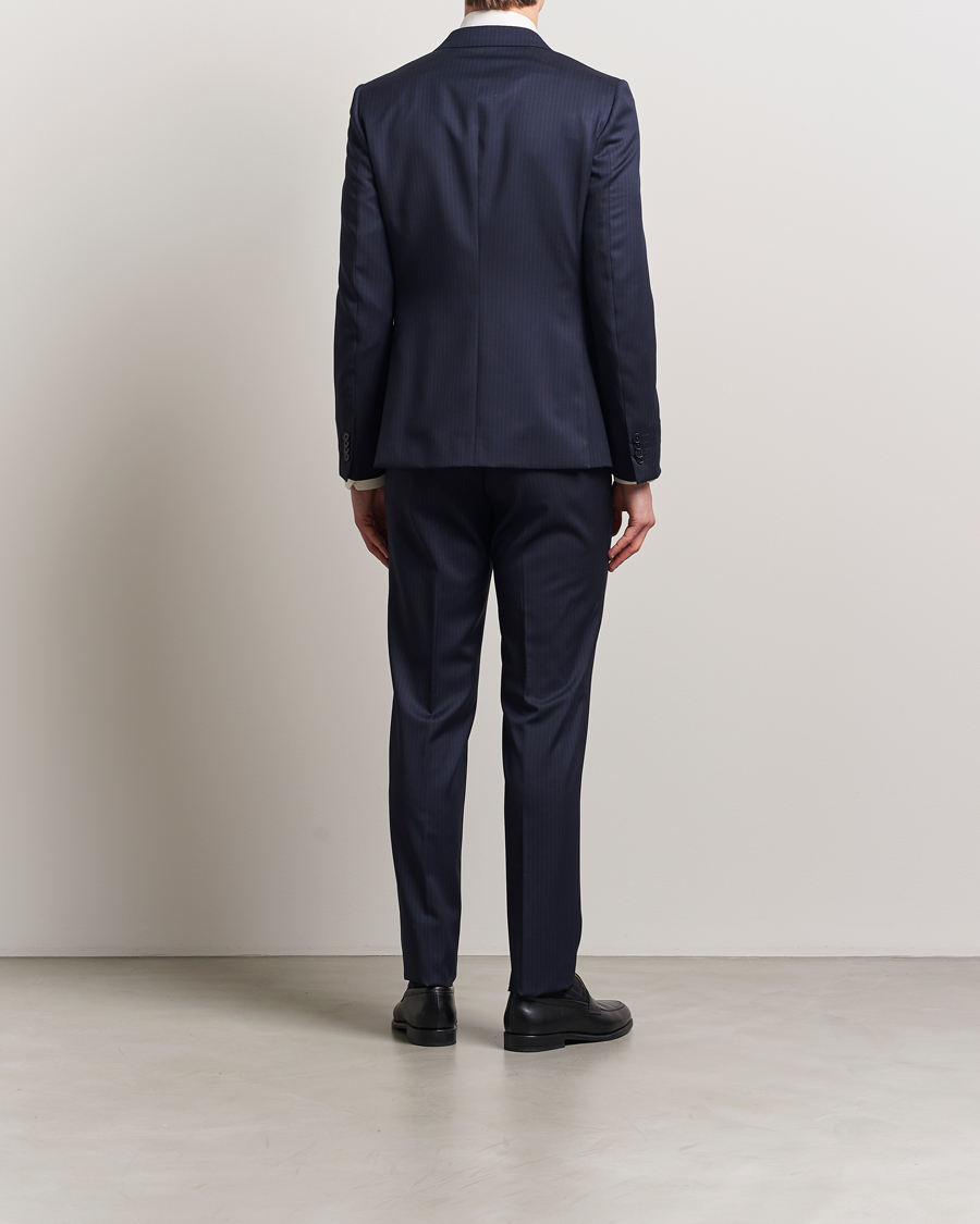 Men | Suits | Zegna | Tailored Wool Suit Navy Stripe