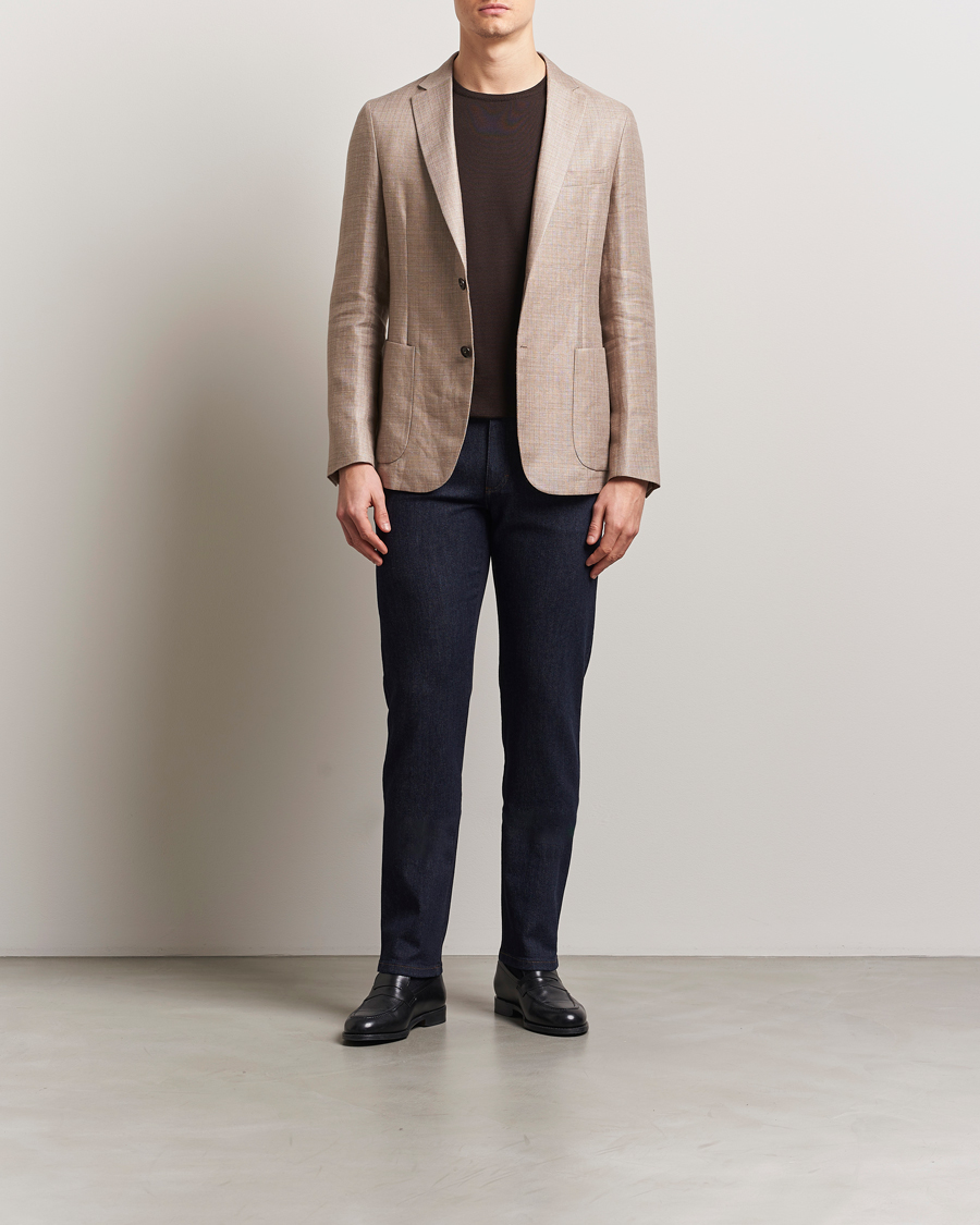 Men | Blazers | Zegna | Unconstructed Wool/Linen Blazer Beige