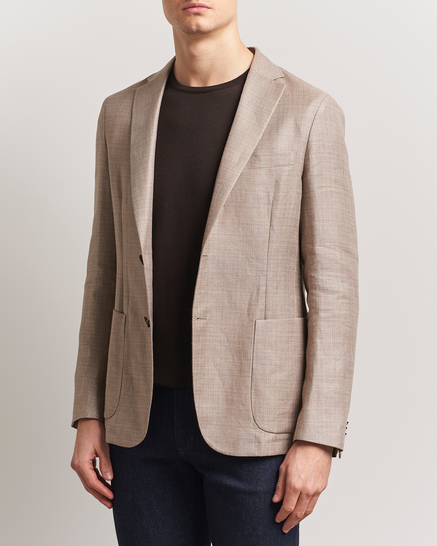 Men | Blazers | Zegna | Unconstructed Wool/Linen Blazer Beige