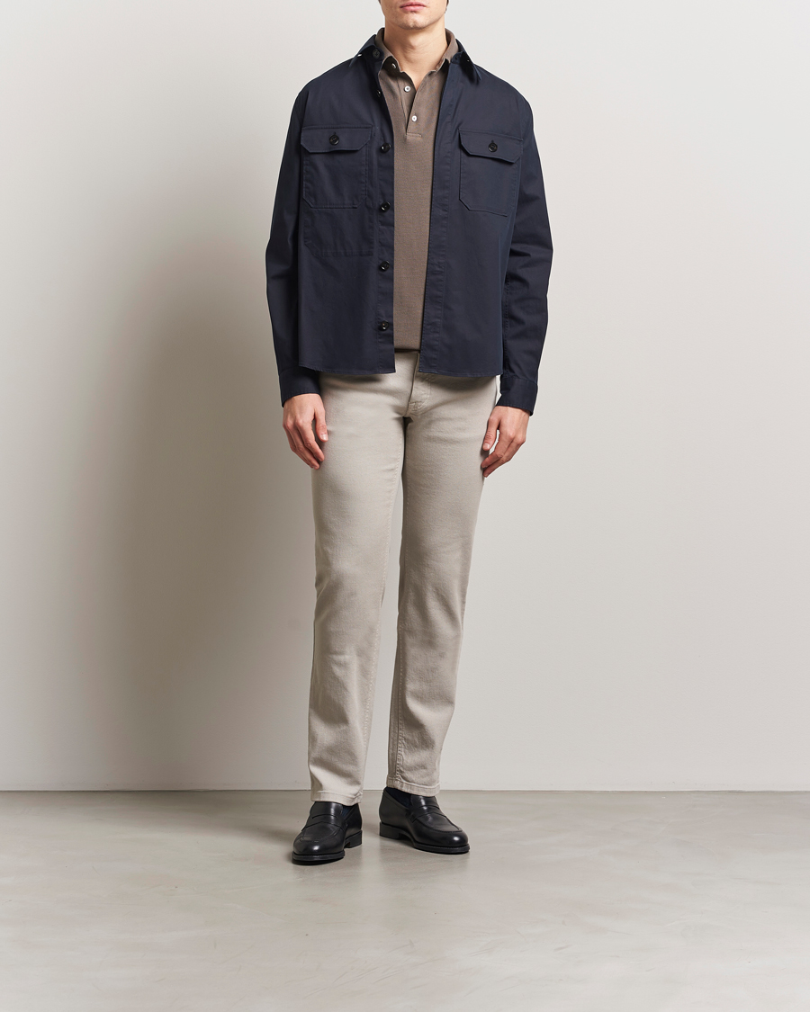 Men | Shirts | Zegna | Premium Cotton Overshirt Navy