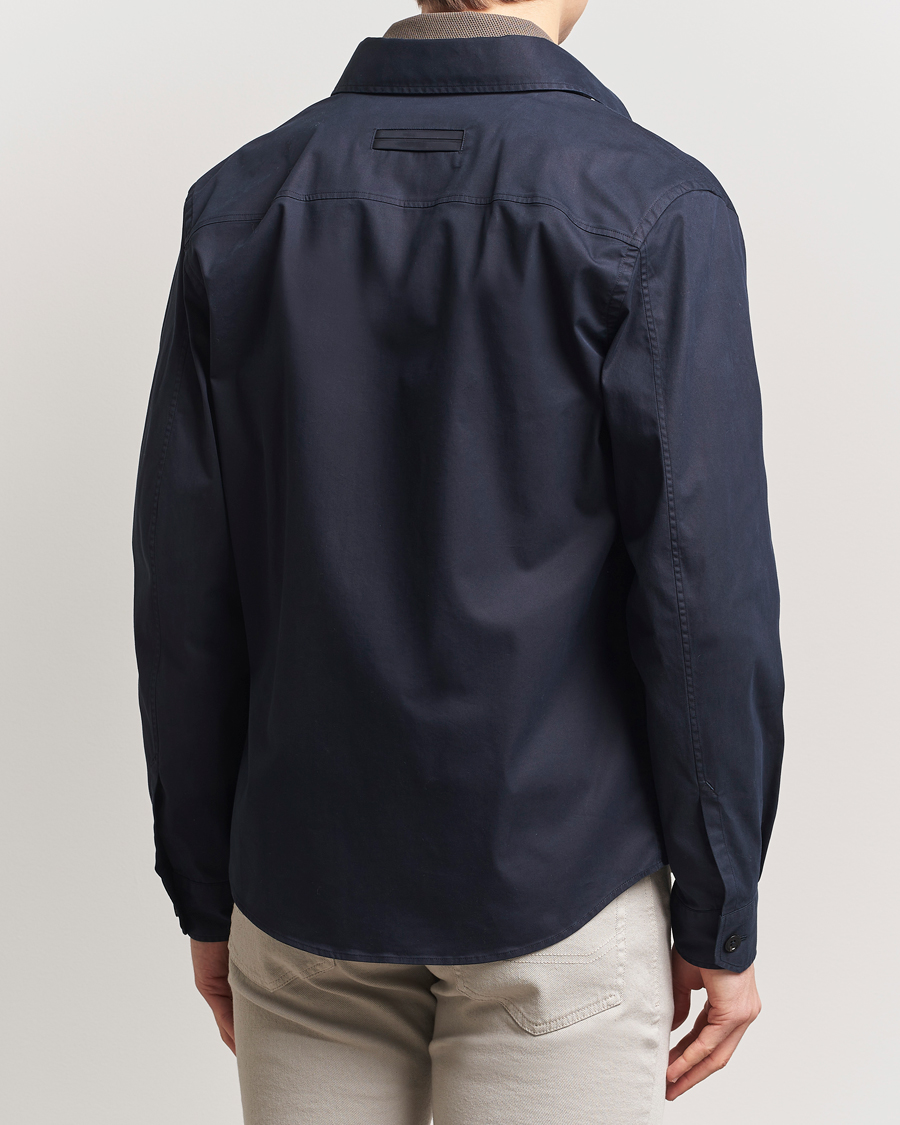 Men | Shirts | Zegna | Premium Cotton Overshirt Navy