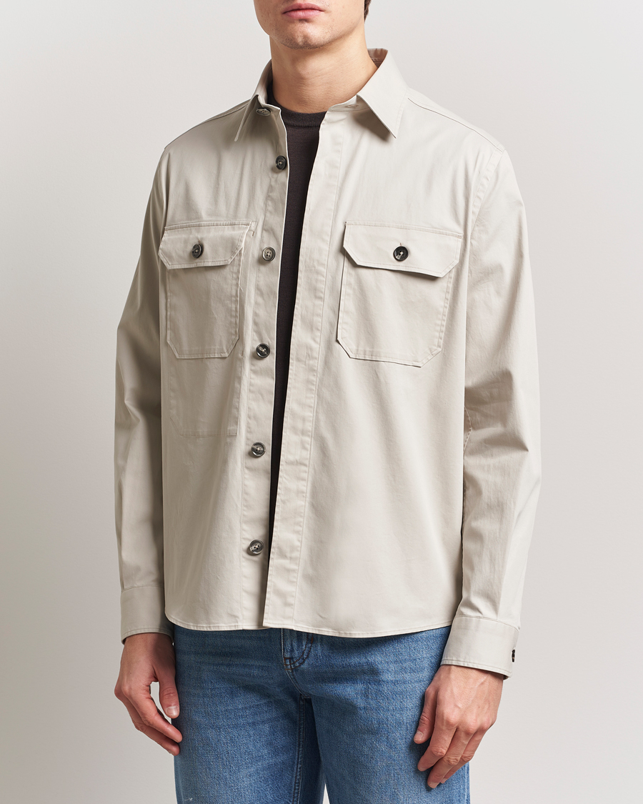 Men | Shirts | Zegna | Premium Cotton Overshirt Beige
