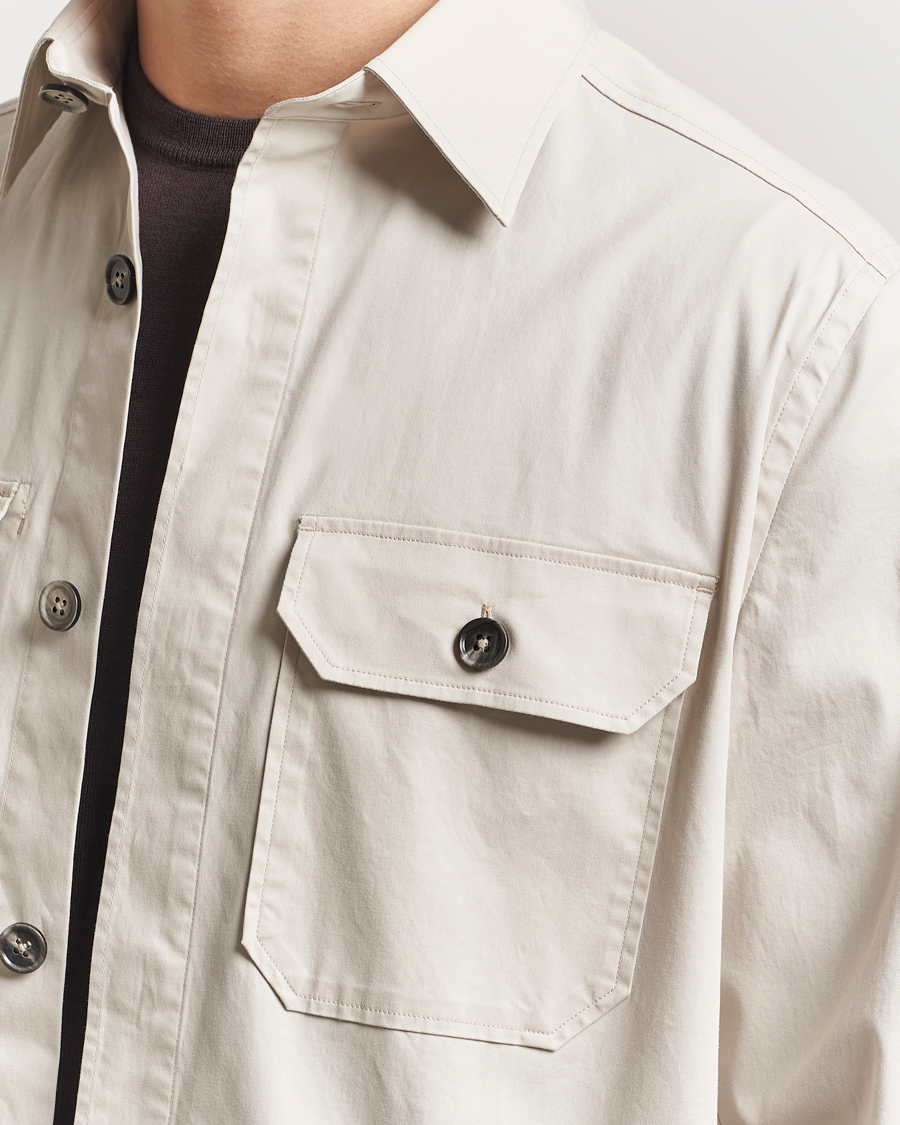 Men | Shirts | Zegna | Premium Cotton Overshirt Beige
