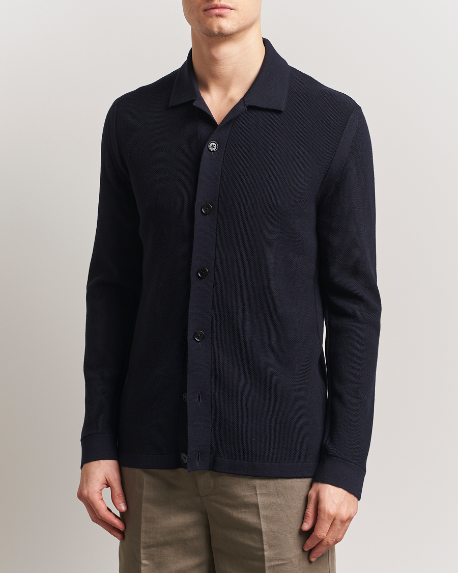 Men | Sweaters & Knitwear | Zegna | Structured Wool Cardigan Navy