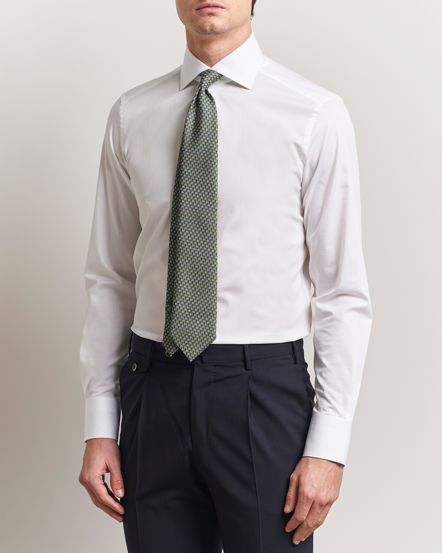 Men | Shirts | Zegna | Slim Fit Cotton Dress Shirt White