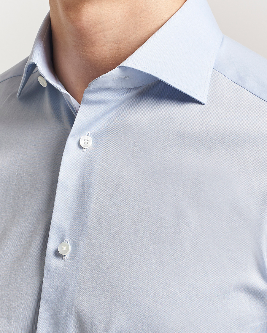 Men | Shirts | Zegna | Slim Fit Cotton Dress Shirt Light Blue