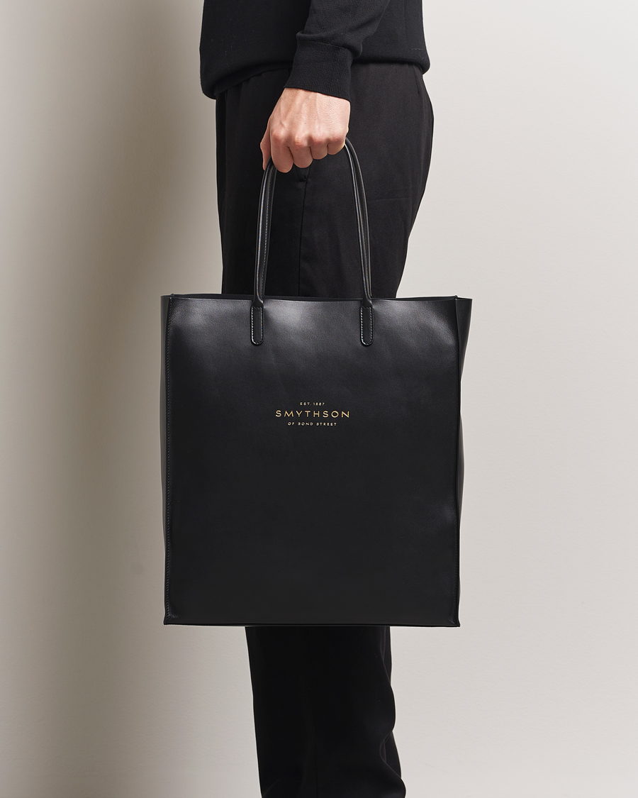 Men | Bags | Smythson | Pavilion Kingly Tote Black