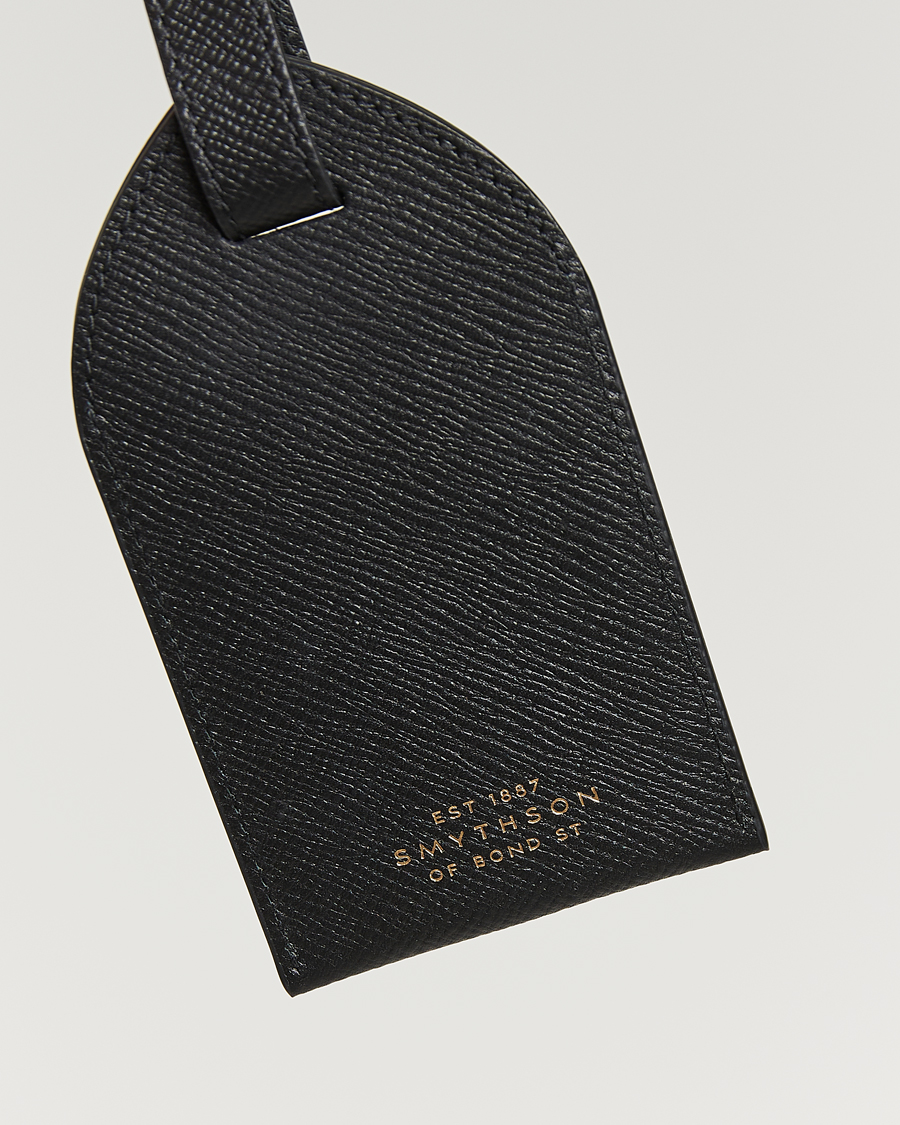 Men | Home | Smythson | Panama Luggage Tag Black
