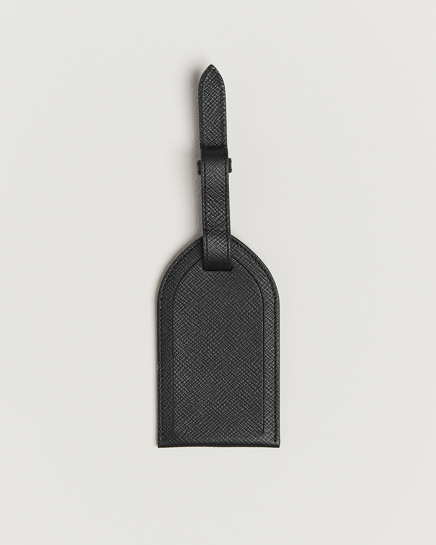 Men | Home | Smythson | Panama Luggage Tag Black
