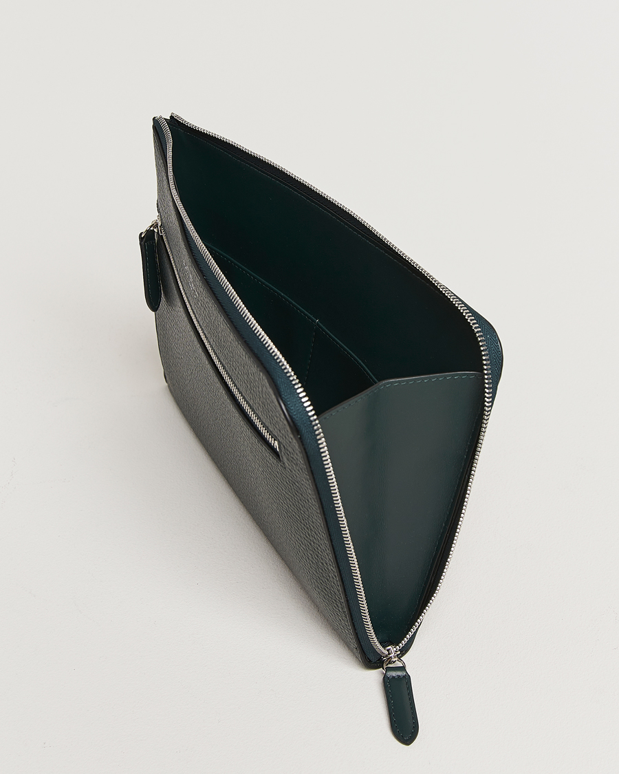 Men | Smythson Ludlow Flat Organiser Pouch Bottle Green | Smythson | Ludlow Flat Organiser Pouch Bottle Green