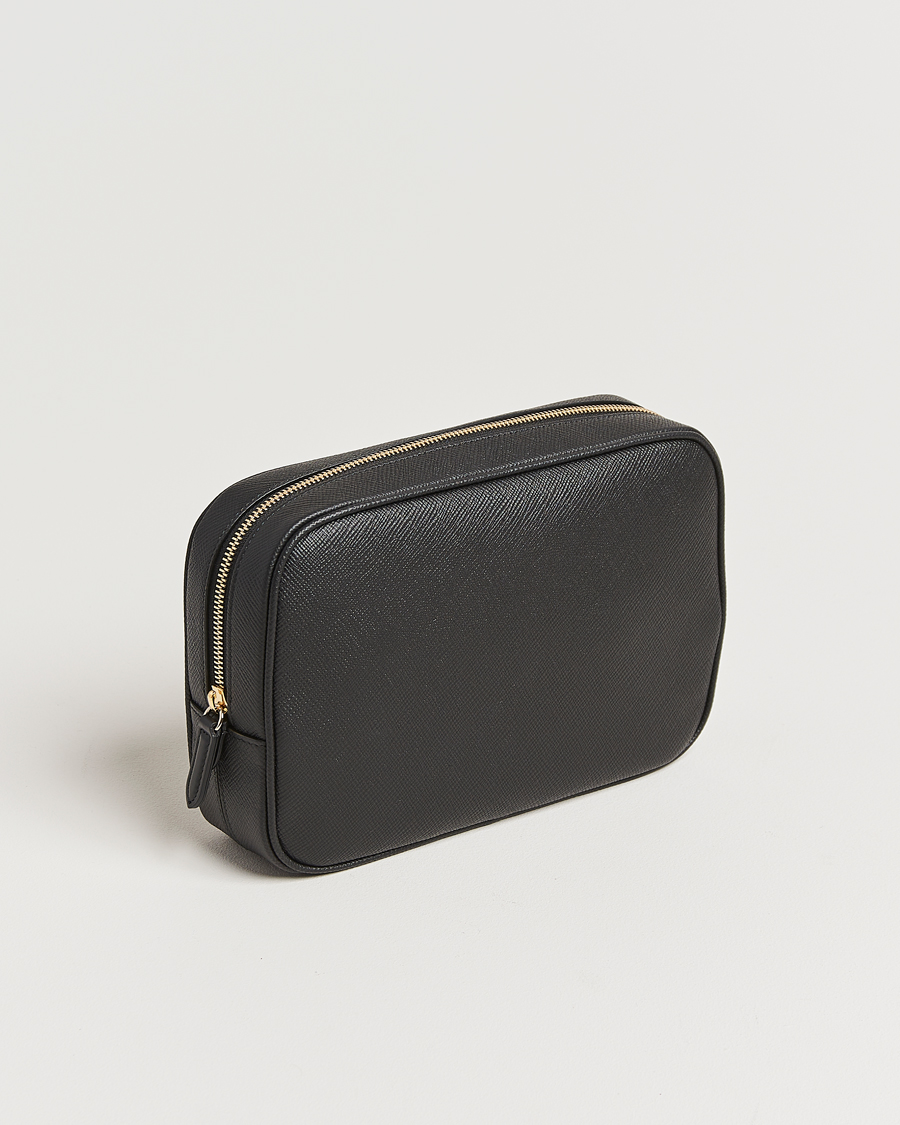 Men | Bags | Smythson | Panama Organiser Tech Pouch Black