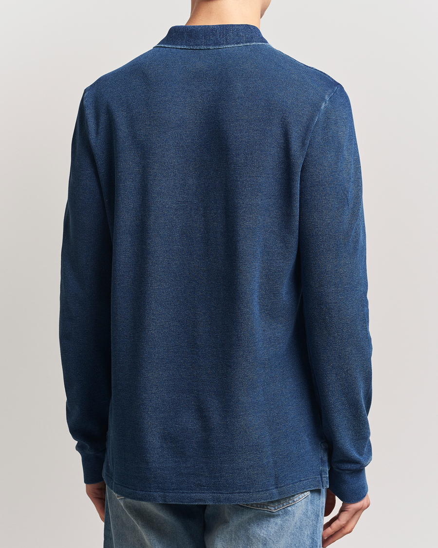 Men | Sweaters & Knitwear | Polo Ralph Lauren | Custom Slim Fit Long Sleeve Polo Shirt Dark Indigo