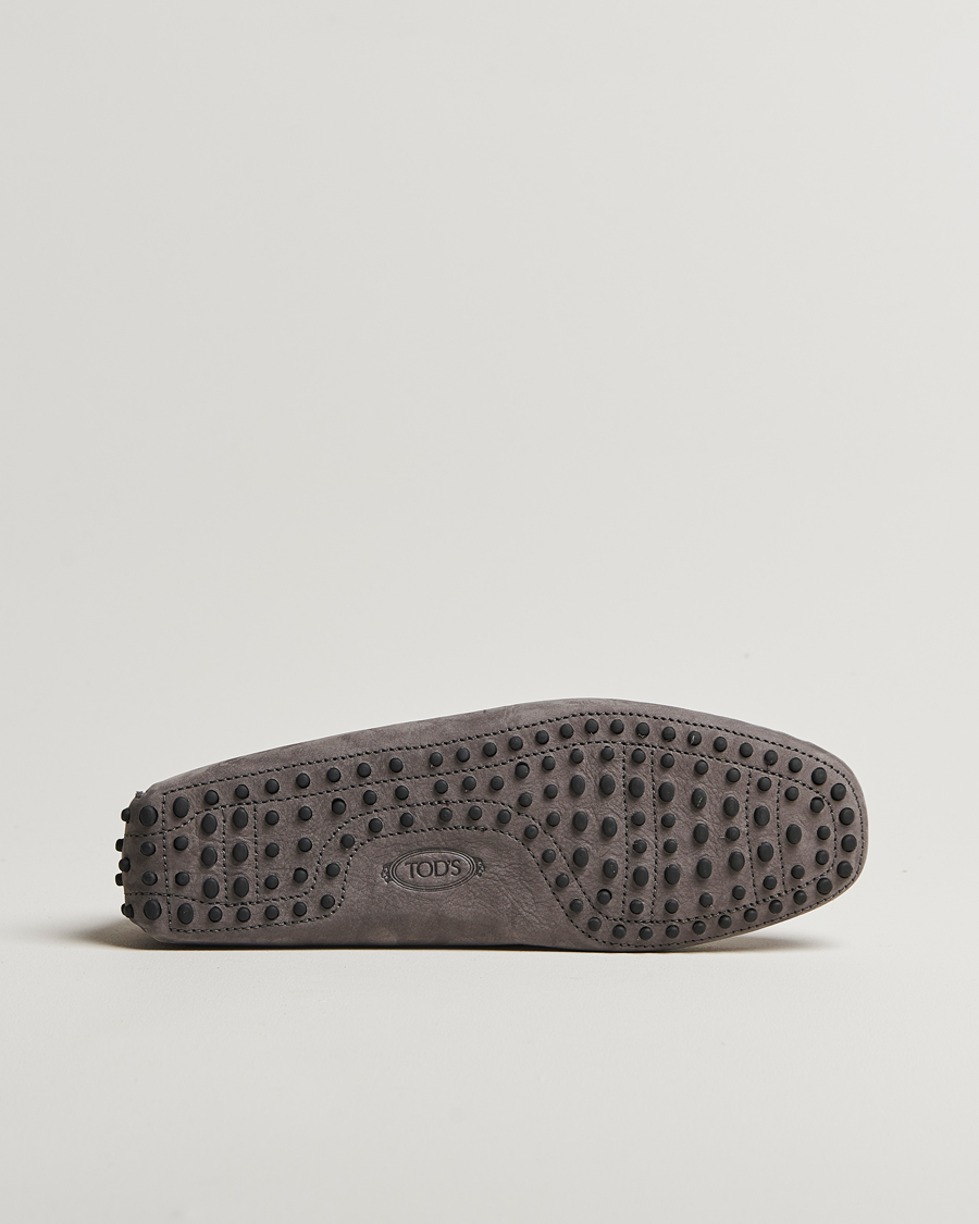 Men | Moccasins | Tod's | Lacetto Gommino Carshoe Dark Grey Nubuck