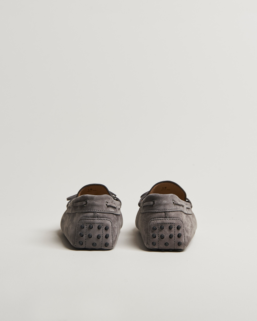 Men | Moccasins | Tod's | Lacetto Gommino Carshoe Dark Grey Nubuck