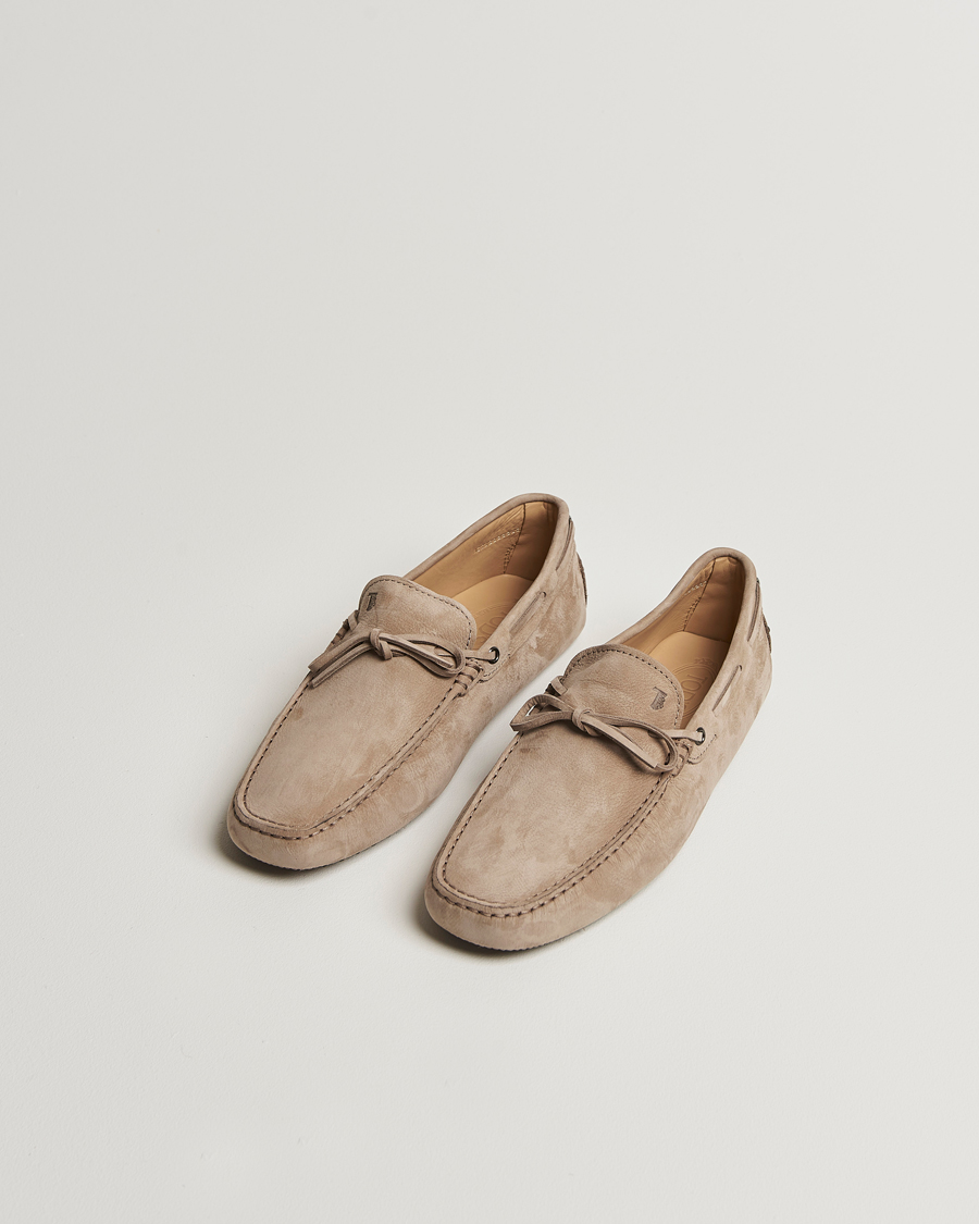 Men | Moccasins | Tod's | Lacetto Gommino Carshoe Taupe Nubuck