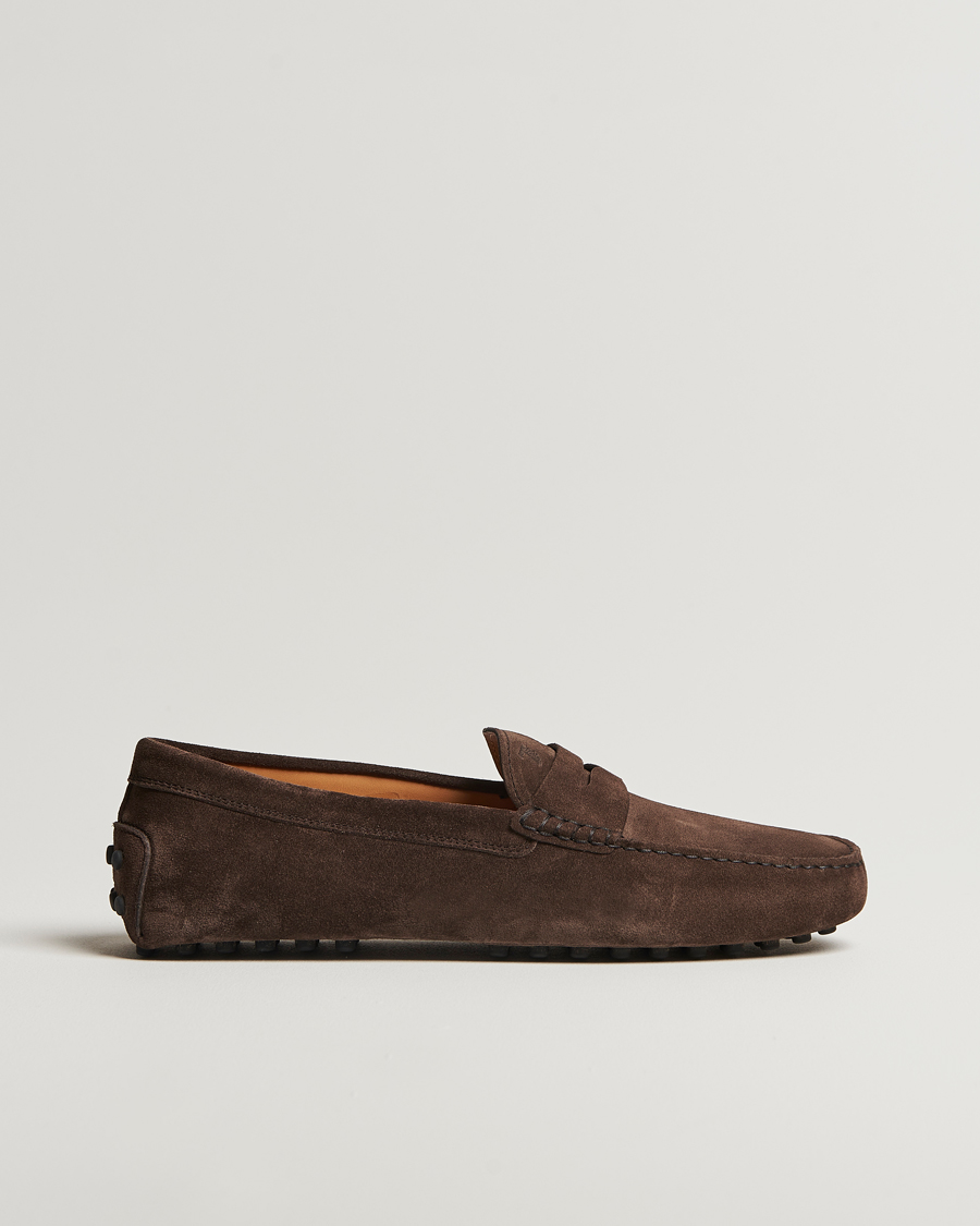 Men | Loafers | Tod's | Gommino Carshoe Dark Brown Suede