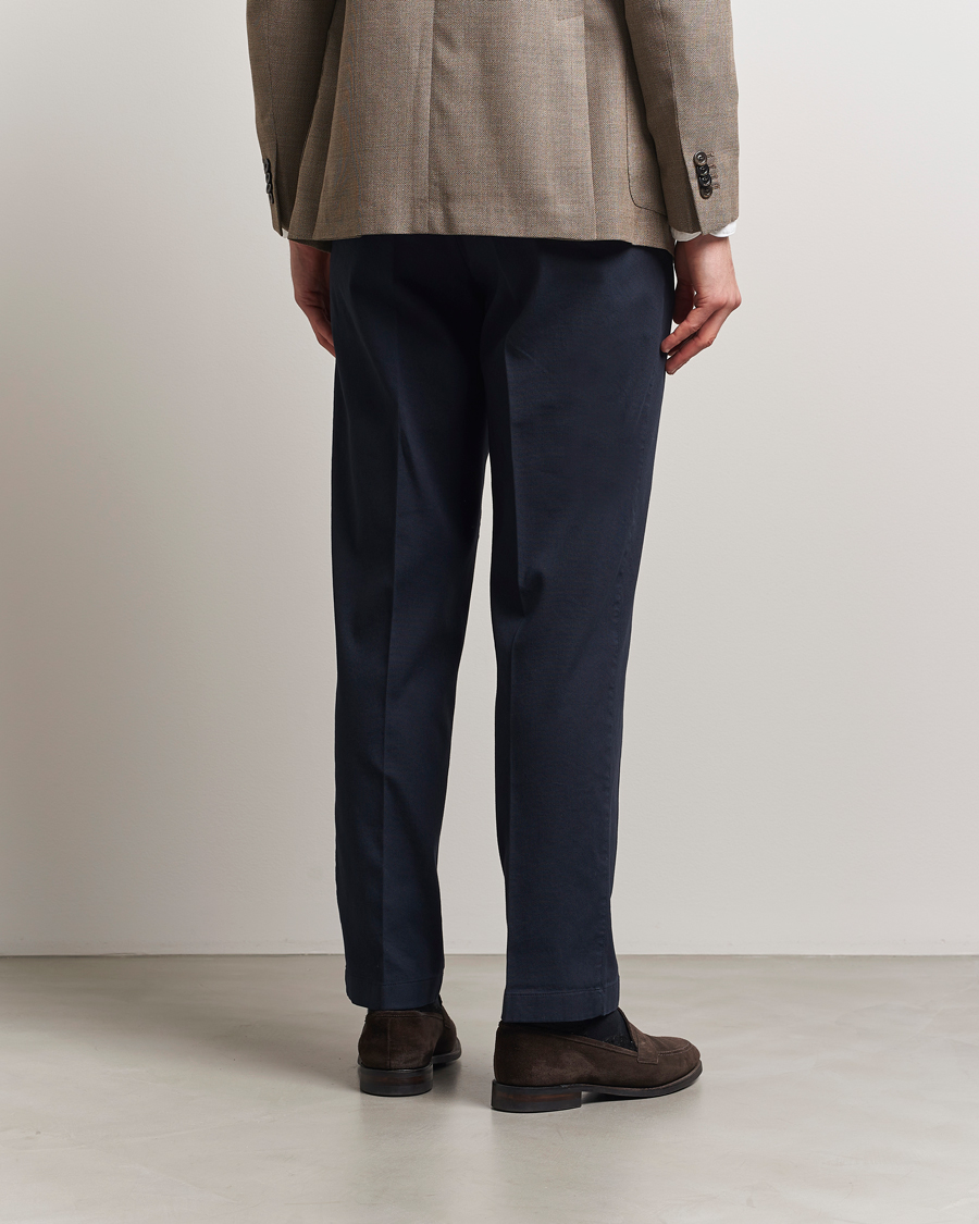 Men | Trousers | Boglioli | Regular Fit Cotton Chinos Navy