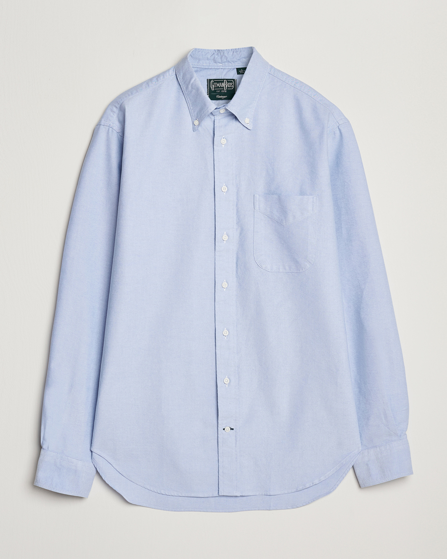 Men | Shirts | Gitman Vintage | Button Down Oxford Shirt Light Blue