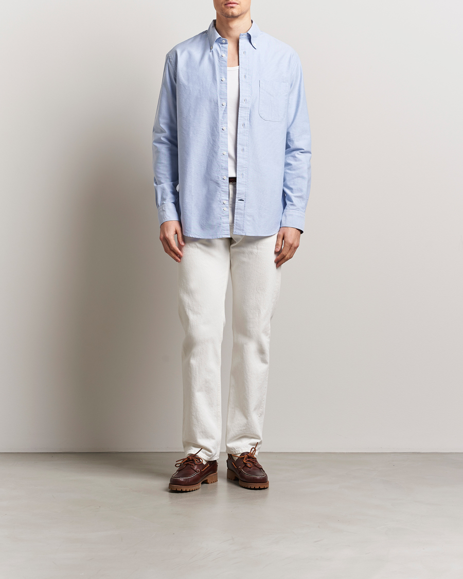 Men | Shirts | Gitman Vintage | Button Down Oxford Shirt Light Blue
