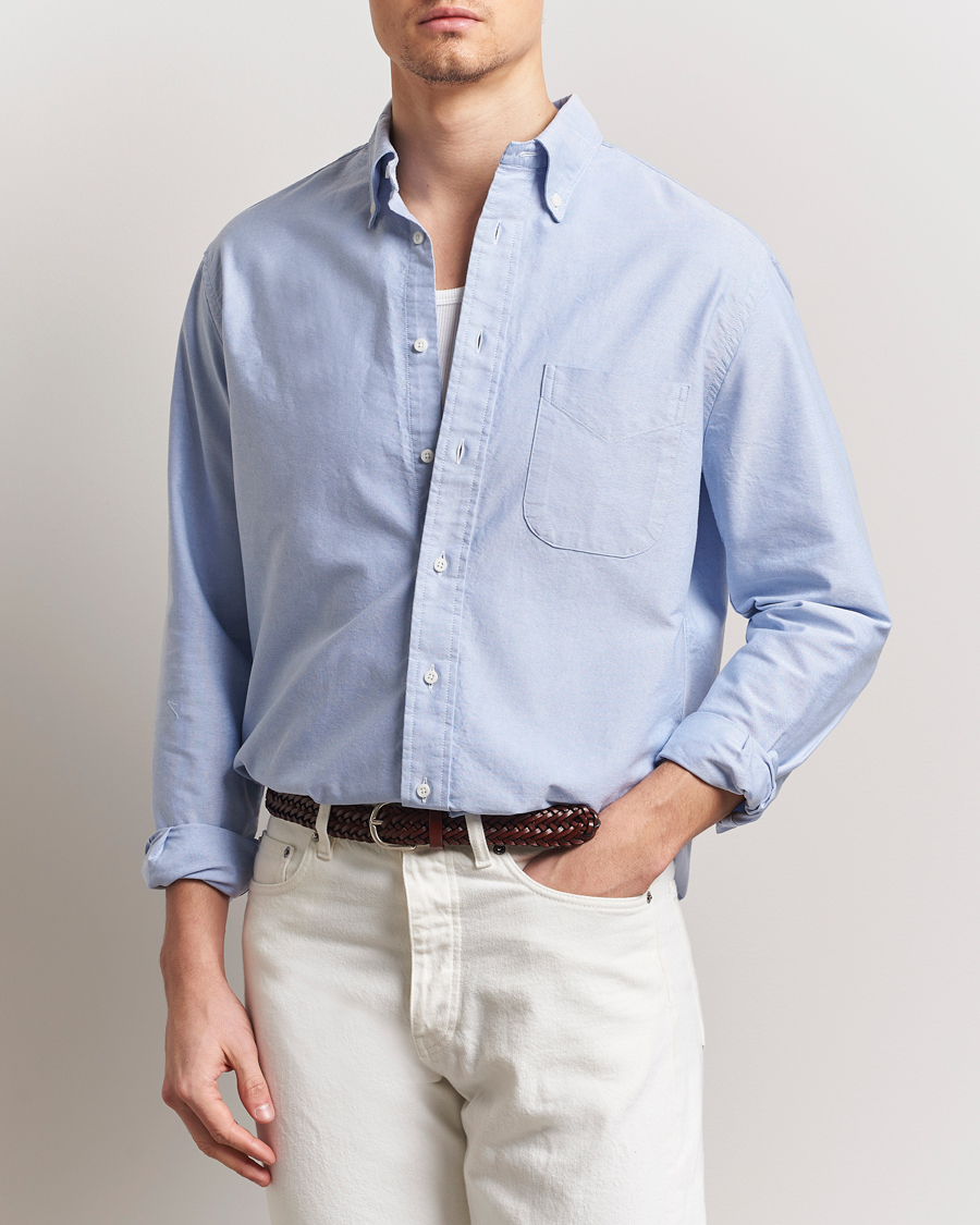 Men | Shirts | Gitman Vintage | Button Down Oxford Shirt Light Blue