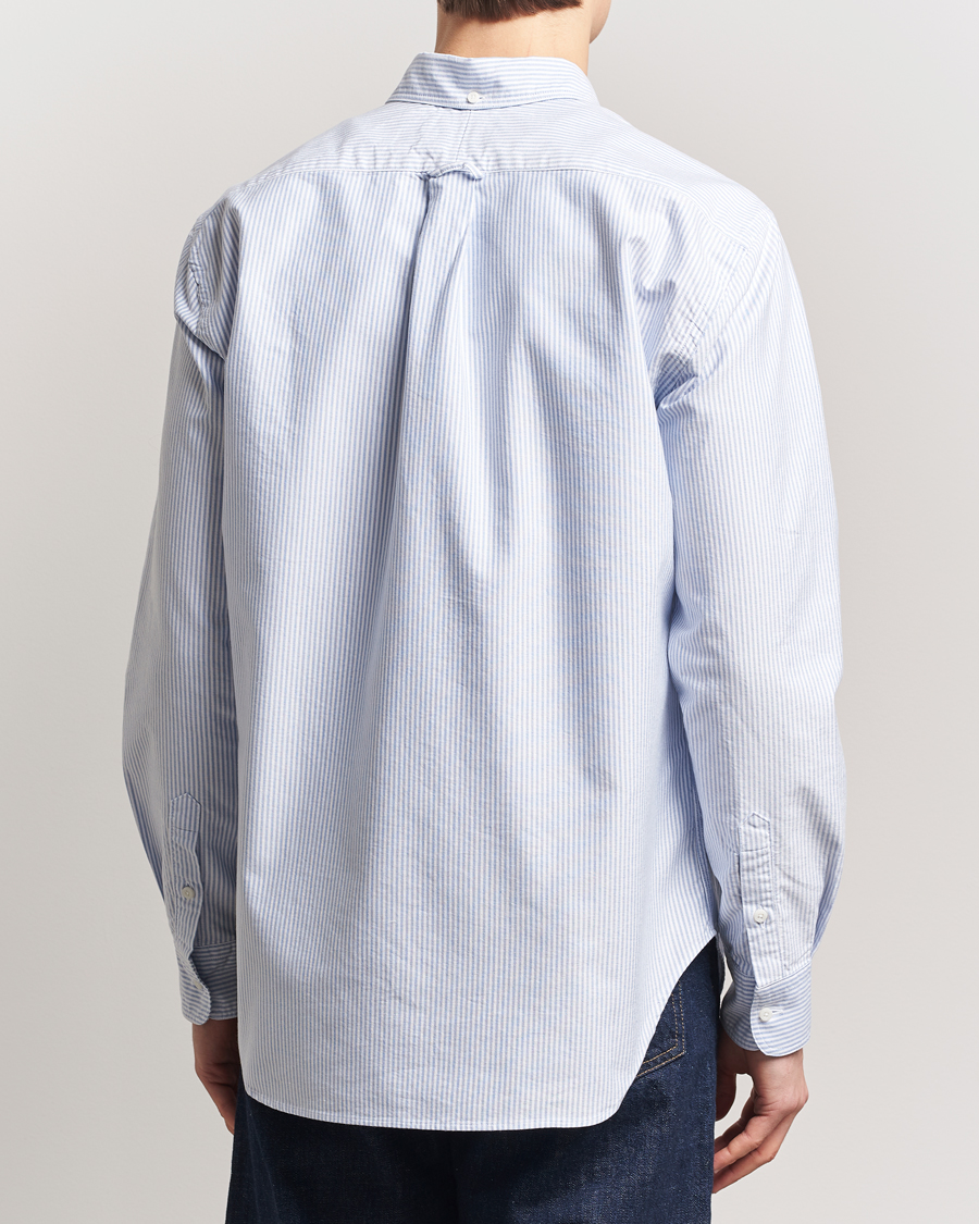 Men | Shirts | Gitman Vintage | Button Down Striped Oxford Shirt Light Blue