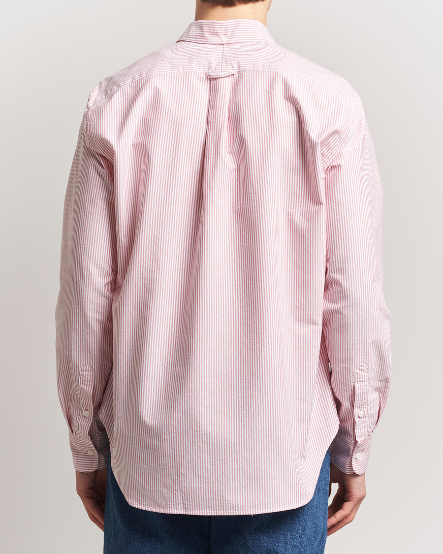 Men | Shirts | Gitman Vintage | Button Down Striped Oxford Shirt Red