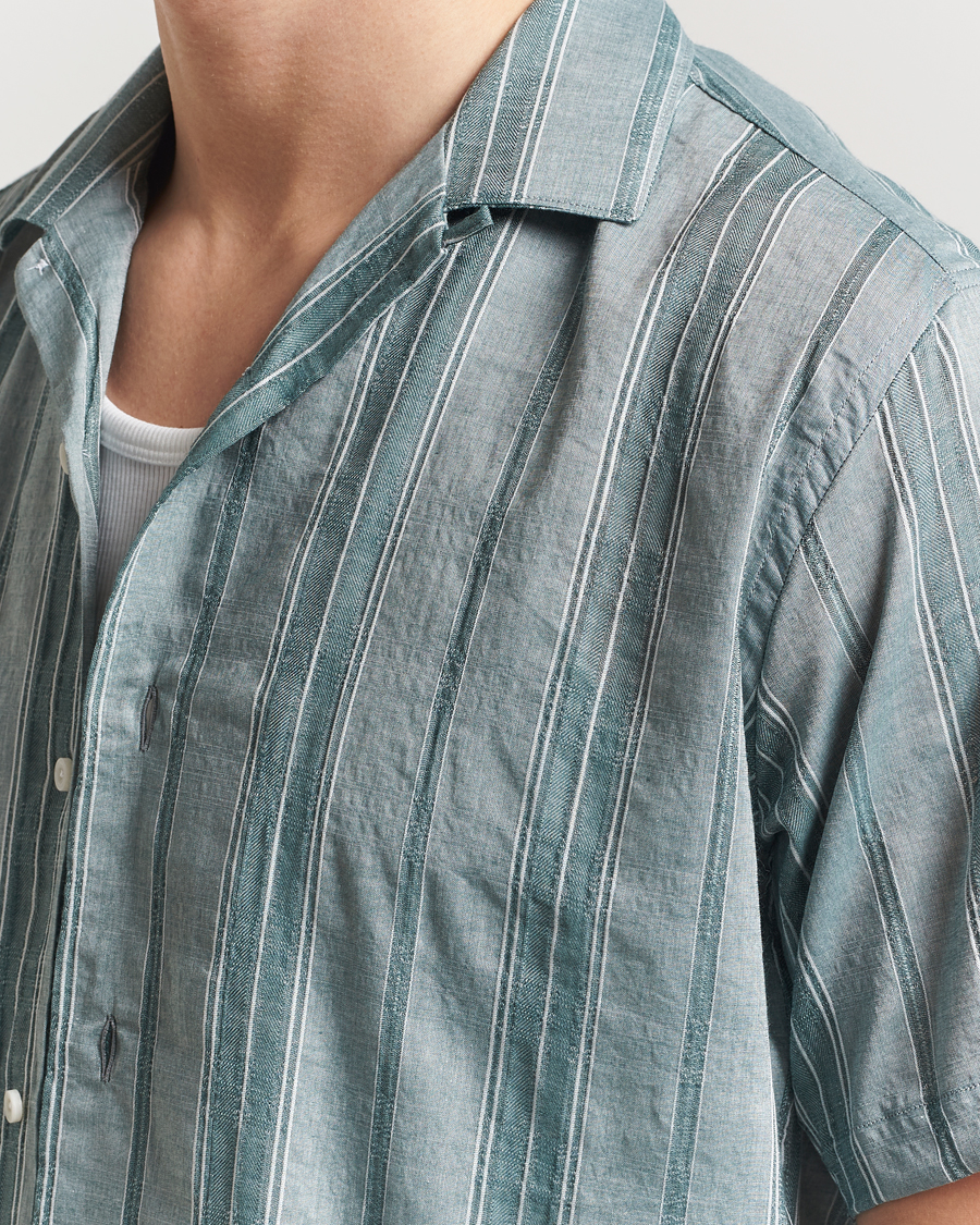 Men | Shirts | Gitman Vintage | Japanese Dobby Camp Shirt Green