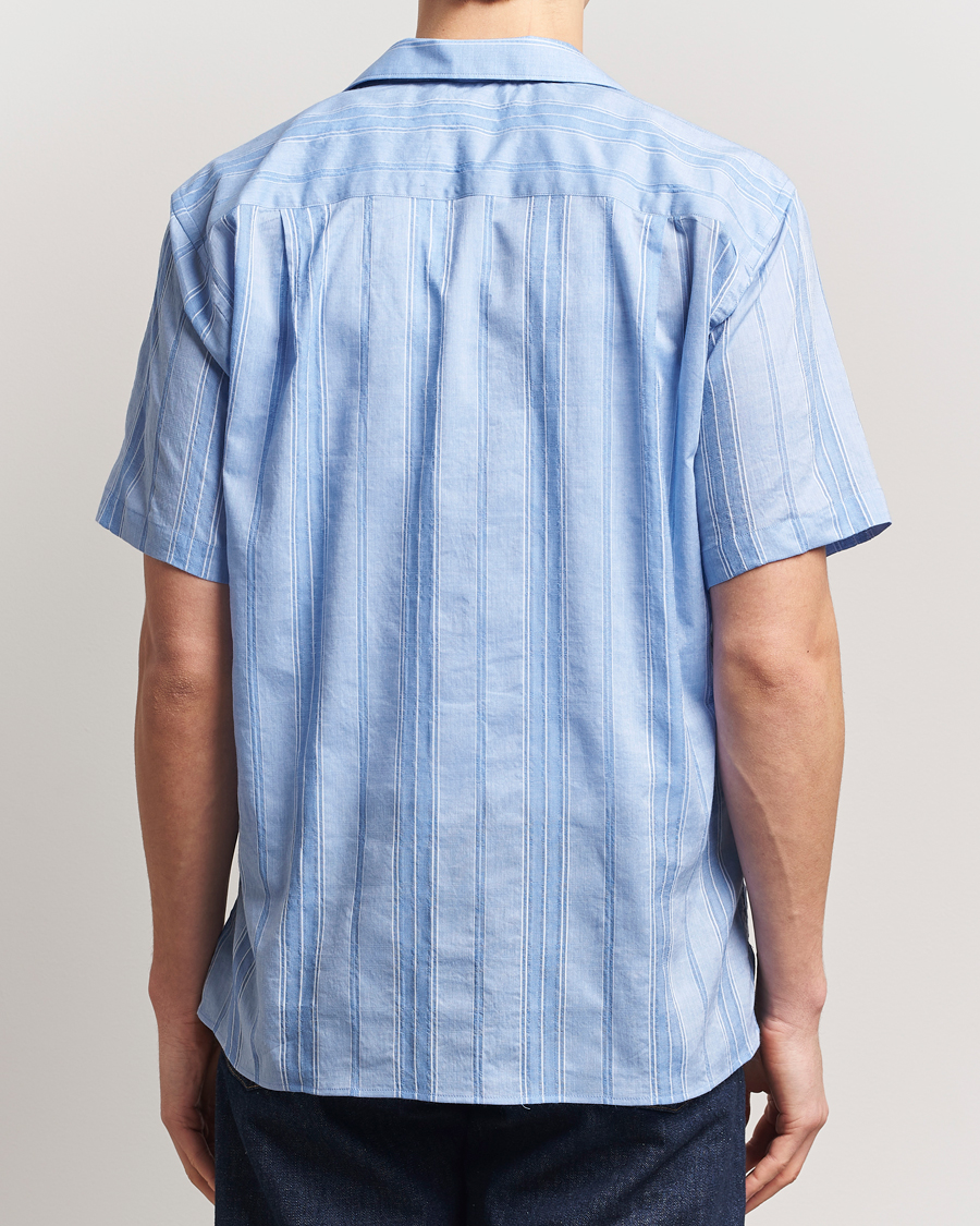 Men | Shirts | Gitman Vintage | Japanese Dobby Camp Shirt Light Blue
