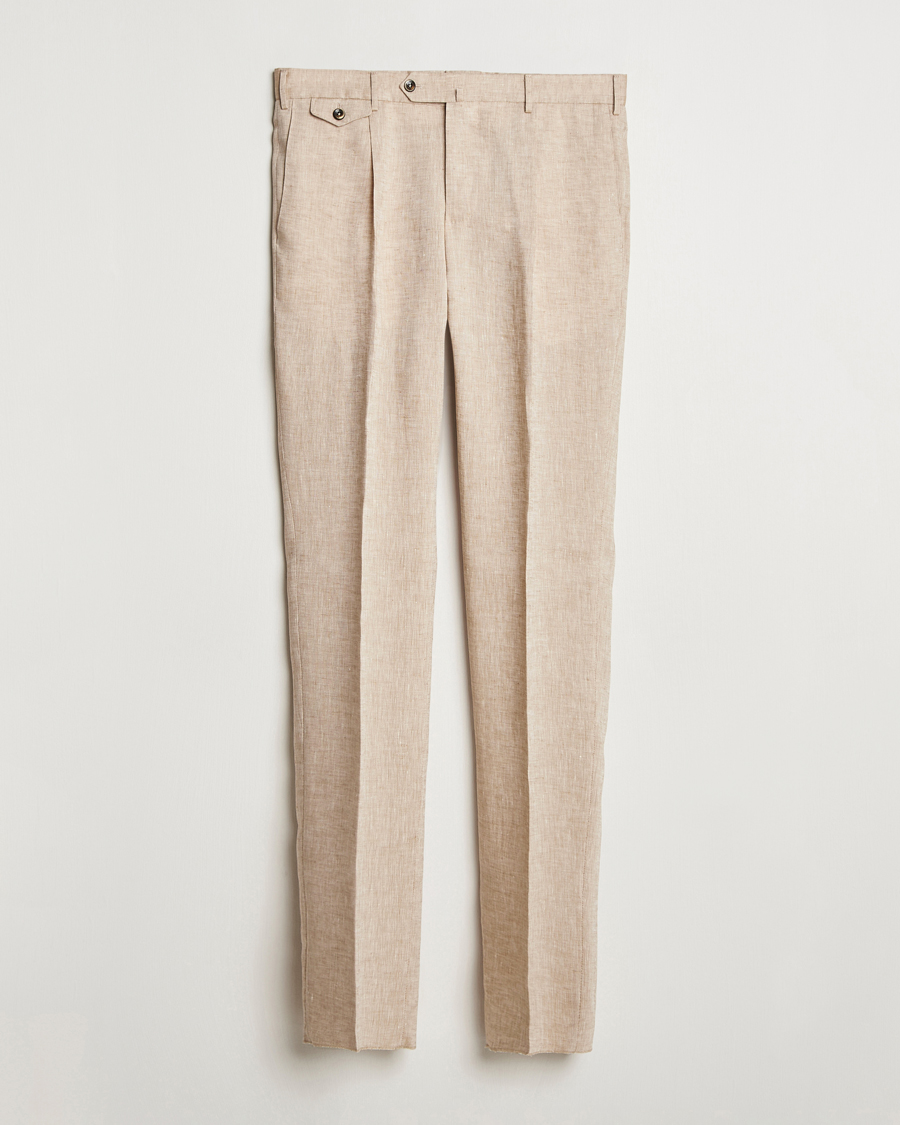 Men | Trousers | PT01 | Gentleman Fit Linen Trousers Light Beige