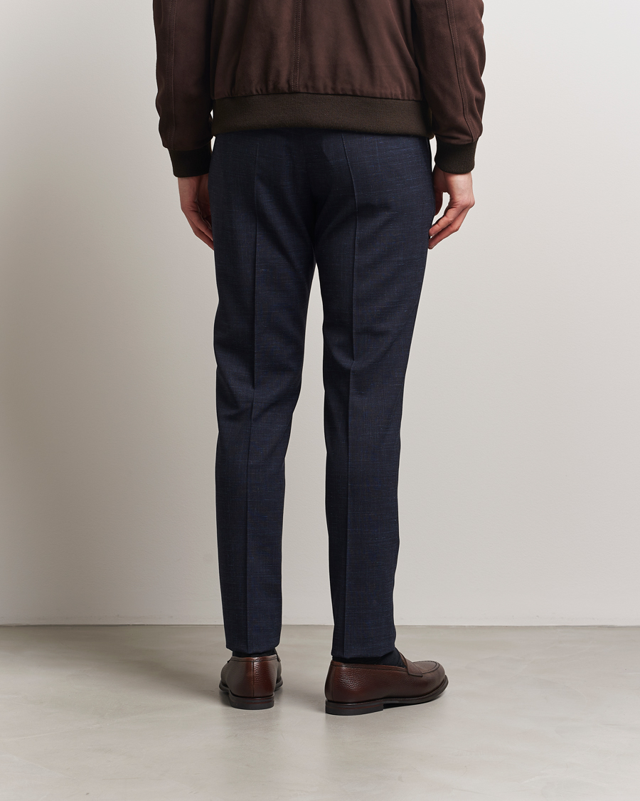 Men | Trousers | PT01 | Gentleman Fit Wool/Linen Trousers Navy