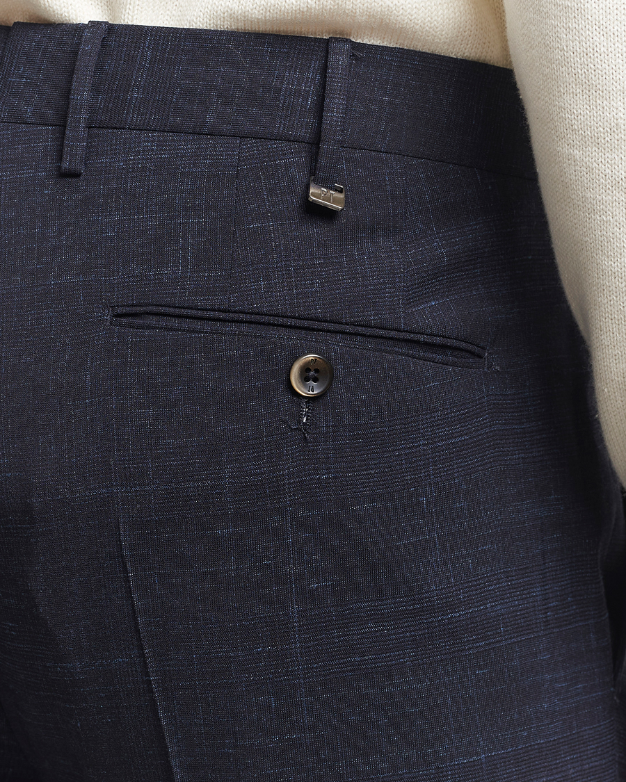 Men | Trousers | PT01 | Gentleman Fit Wool/Linen Trousers Navy