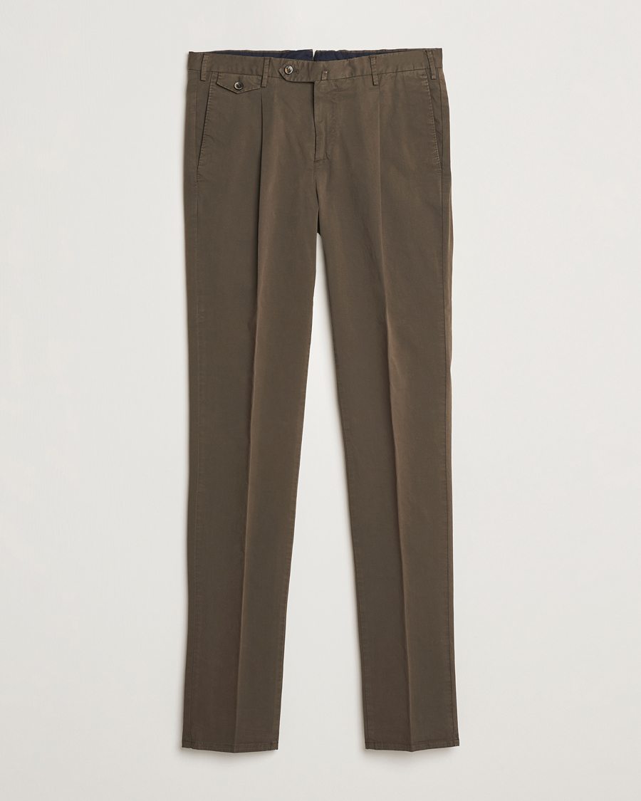 Men | Trousers | PT01 | Gentleman Fit Cotton/Stretch Trousers Brown