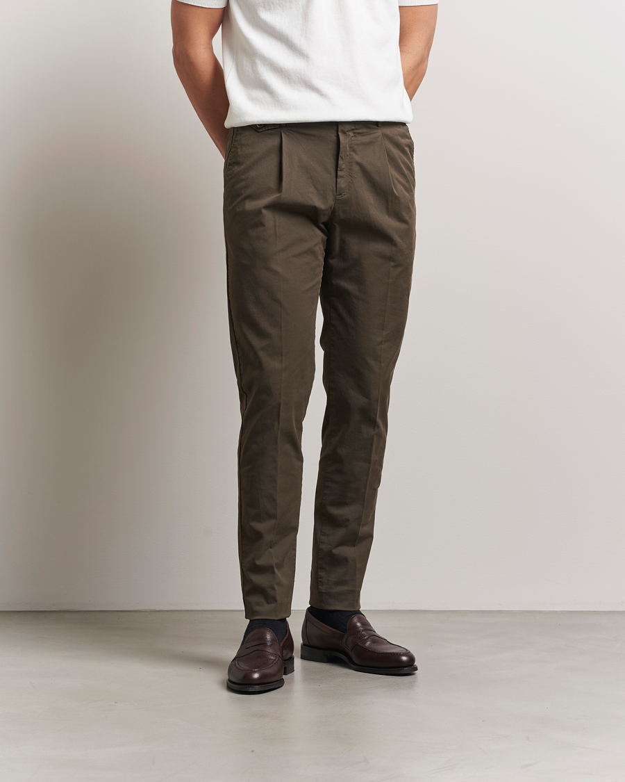 Men | Trousers | PT01 | Gentleman Fit Cotton/Stretch Trousers Brown
