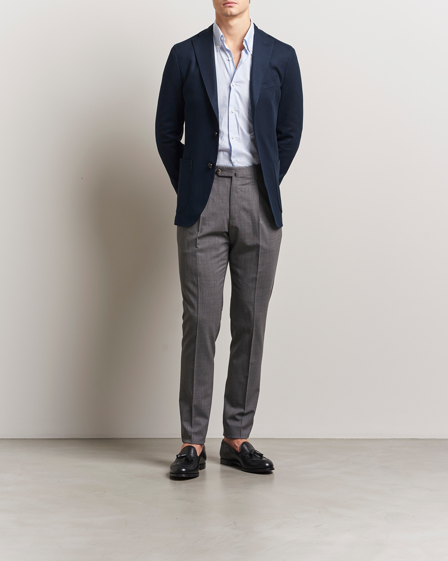 Men | Trousers | PT01 | Gentleman Fit Wool Stretch Trousers Medium Grey