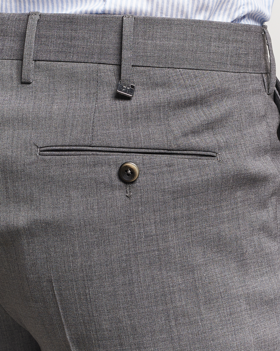 Men | Trousers | PT01 | Gentleman Fit Wool Stretch Trousers Medium Grey