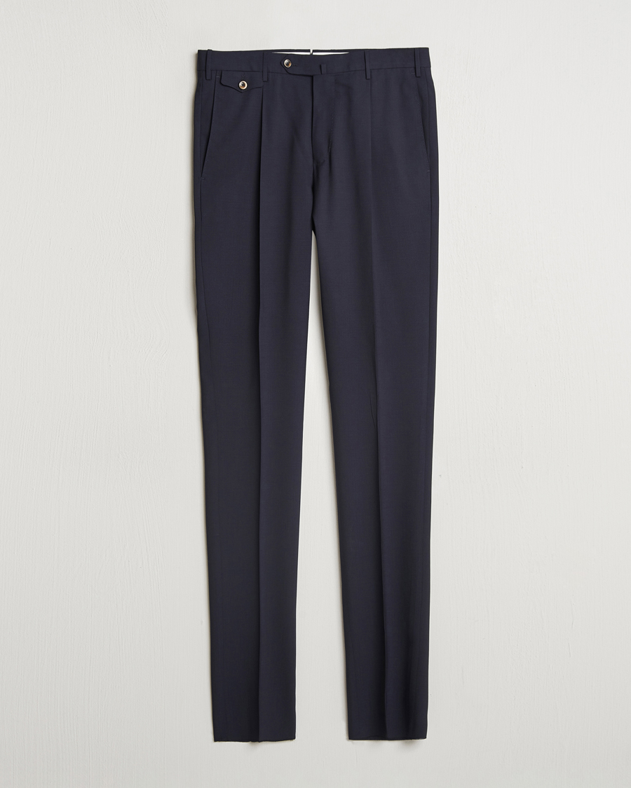 Men | Trousers | PT01 | Gentleman Fit Wool Stretch Trousers Navy