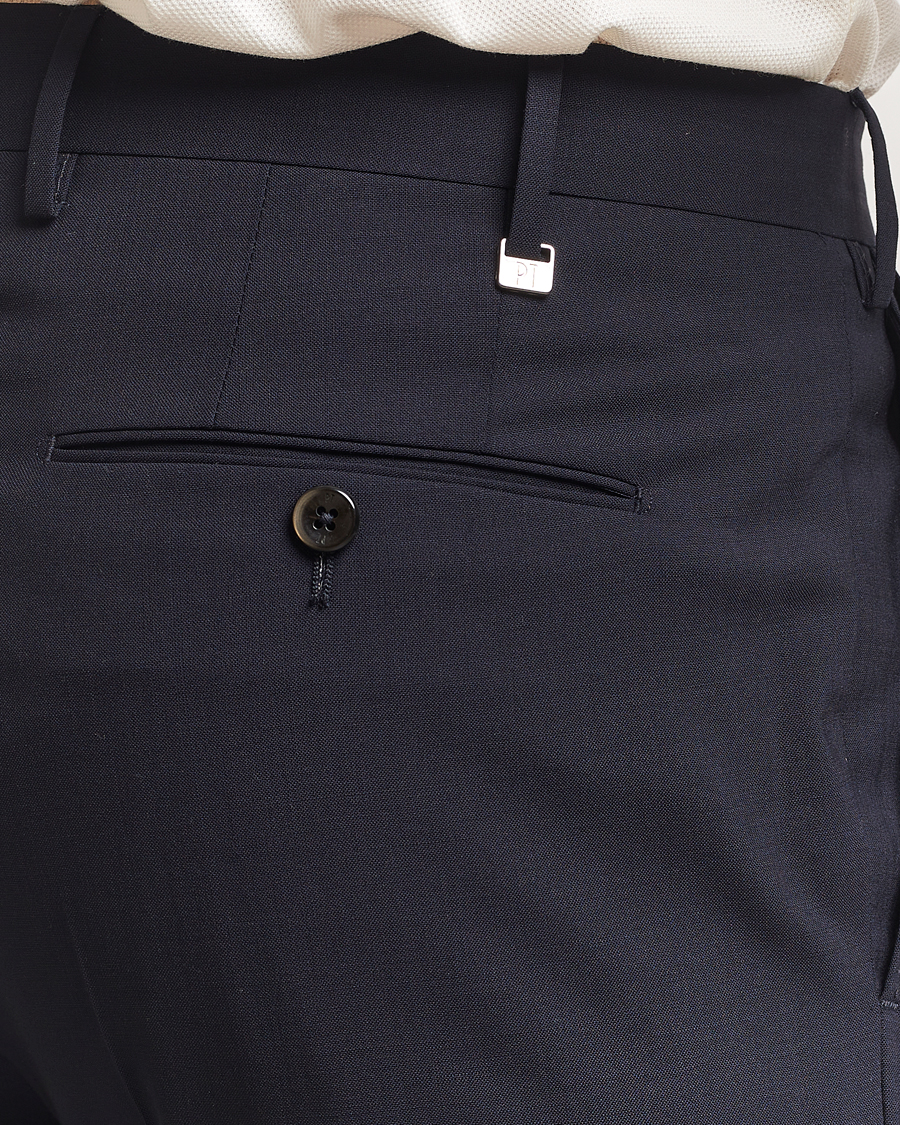 Men | Trousers | PT01 | Gentleman Fit Wool Stretch Trousers Navy