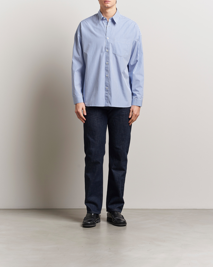 Men | Shirts | Sunflower | Stable Shirt Blue Stripe