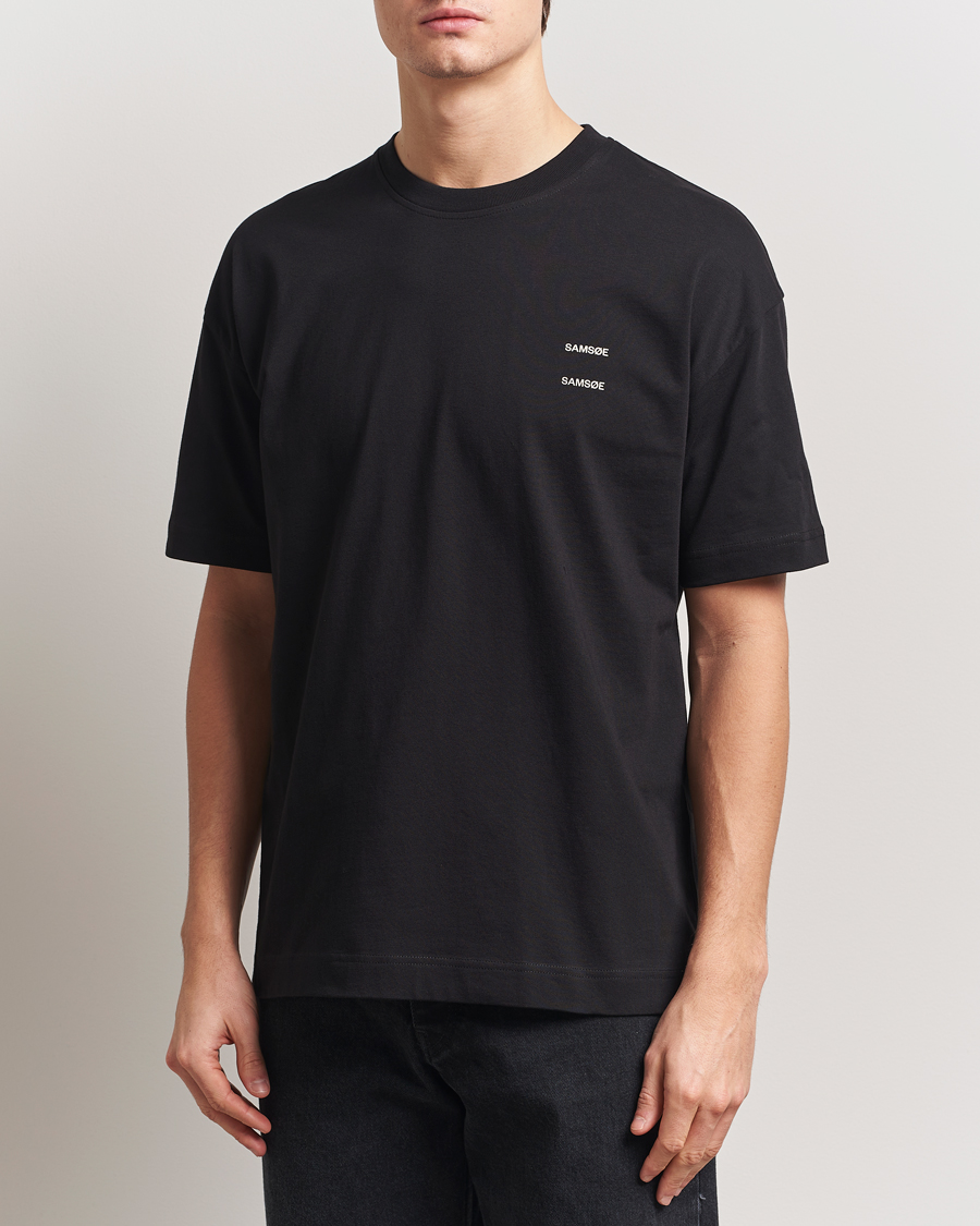 Men | T-Shirts | Samsøe Samsøe | Joel Organic Cotton T-Shirt Black