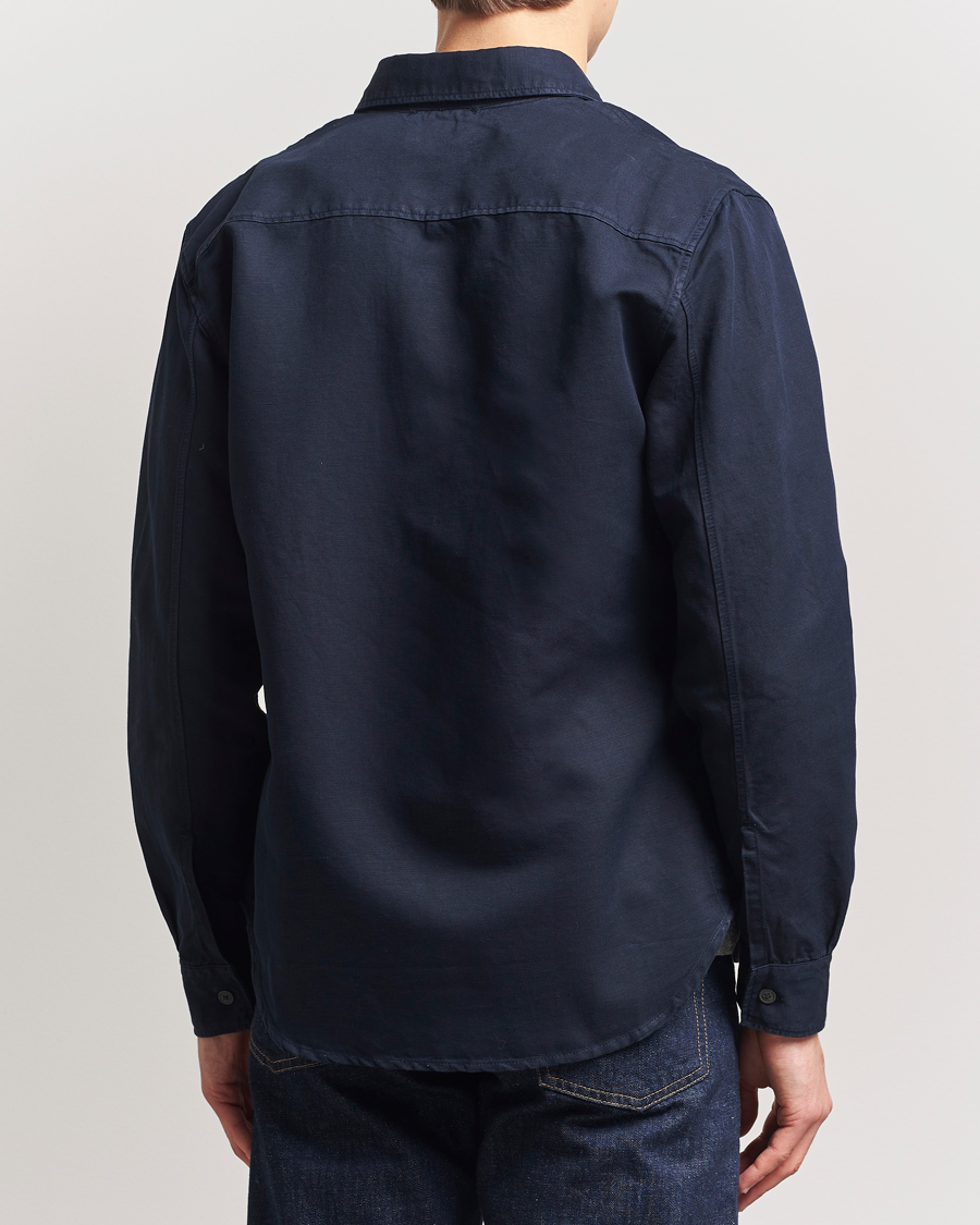 Men | Shirts | C.P. Company | Cotton/Linen Pocket Overshirt Navy