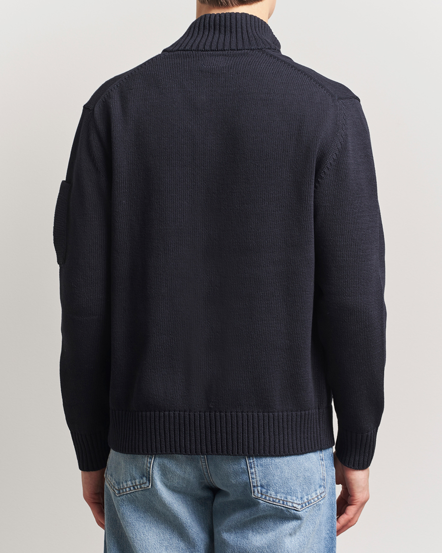 Men | Sweaters & Knitwear | C.P. Company | Knitted Compact Cotton Cardigan Navy