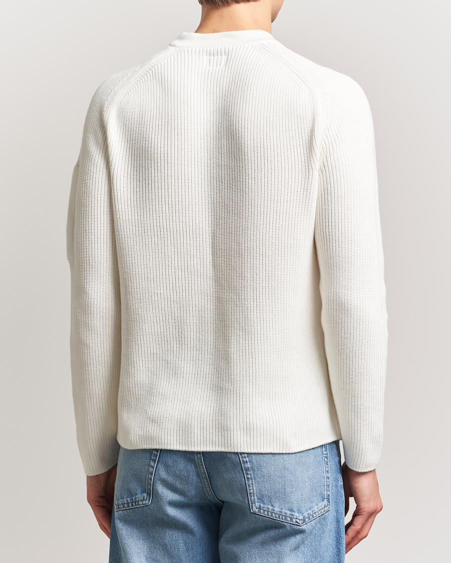 Men | Sweaters & Knitwear | C.P. Company | Sea Island Cotton Crewneck White