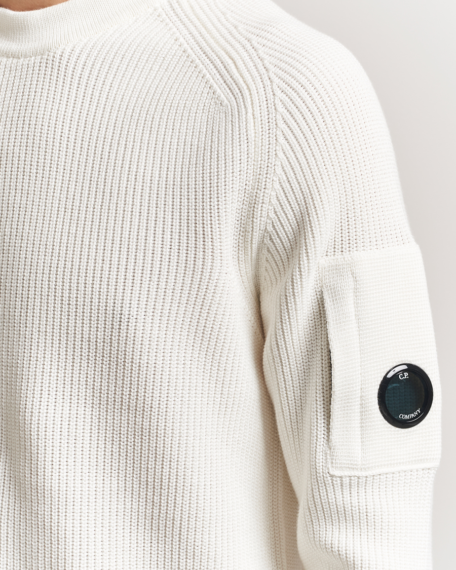 Men | Sweaters & Knitwear | C.P. Company | Sea Island Cotton Crewneck White
