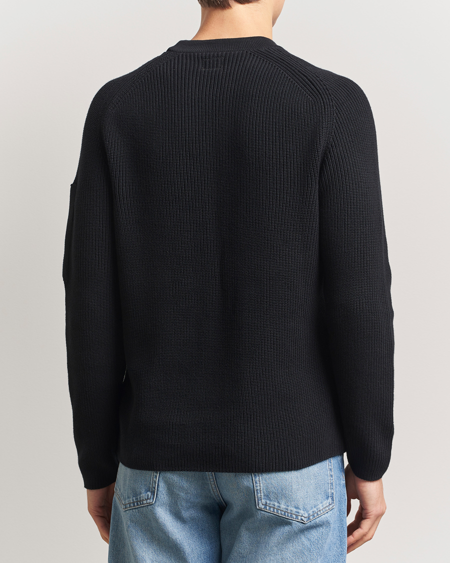 Men | Sweaters & Knitwear | C.P. Company | Sea Island Cotton Crewneck Black