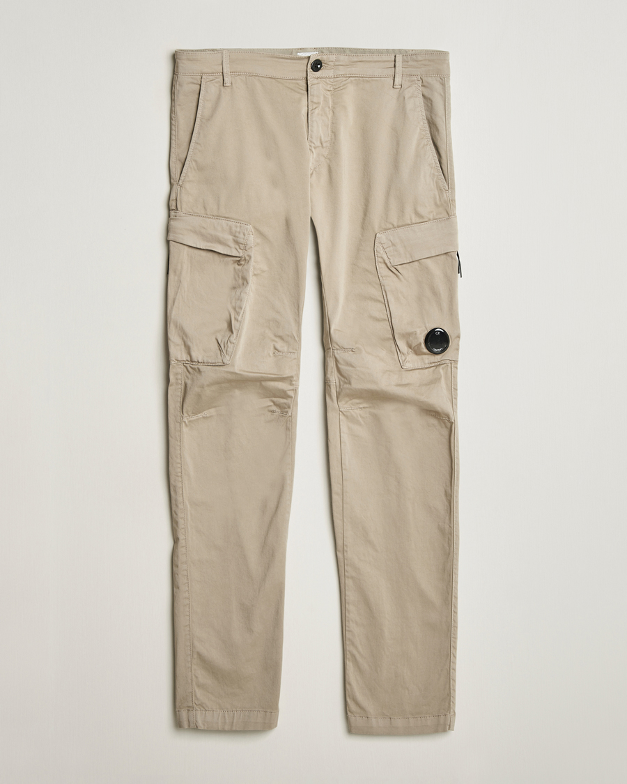 Men | Trousers | C.P. Company | Satin Stretch Cargo Pants Beige