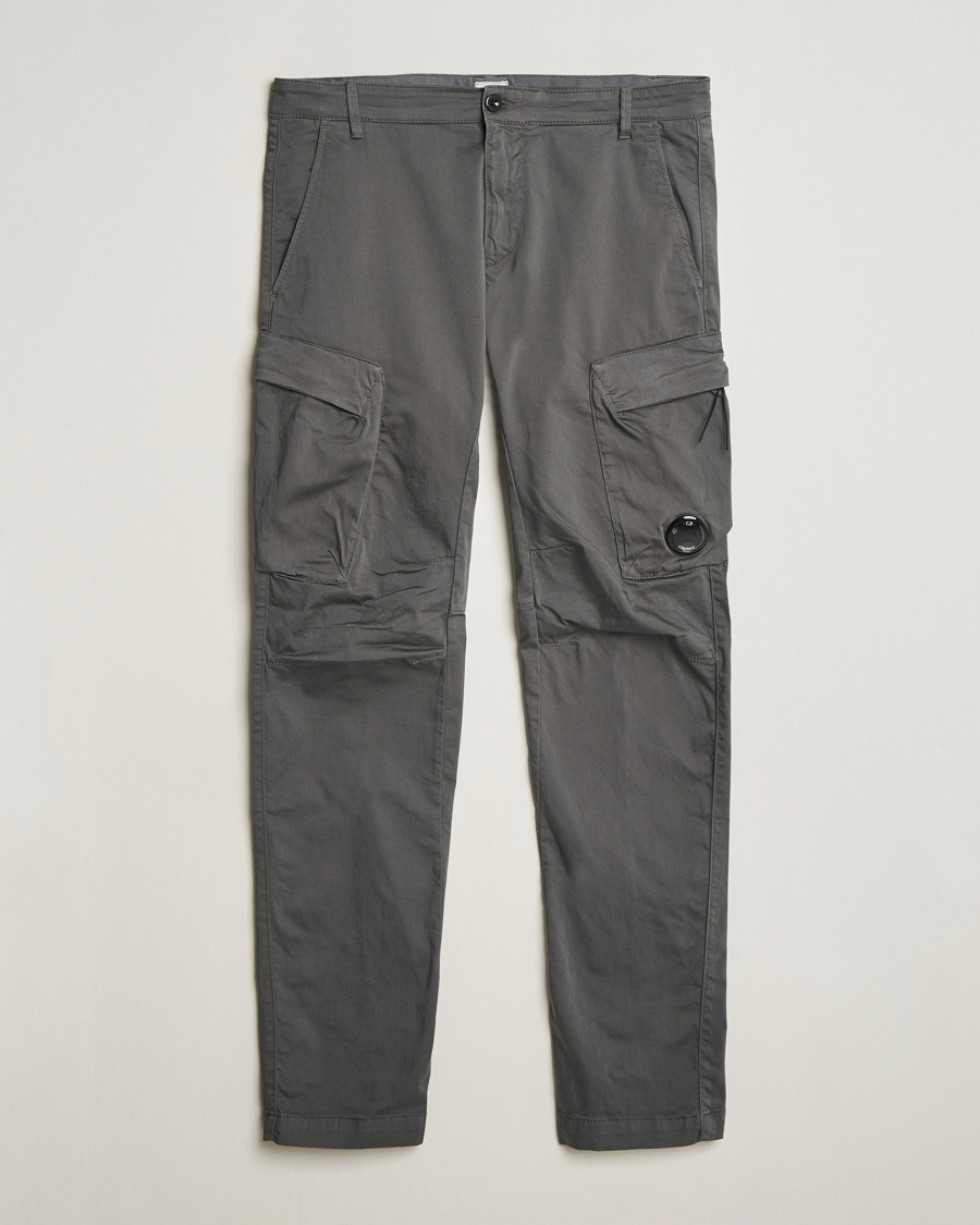 Men | Trousers | C.P. Company | Satin Stretch Cargo Pants Grey