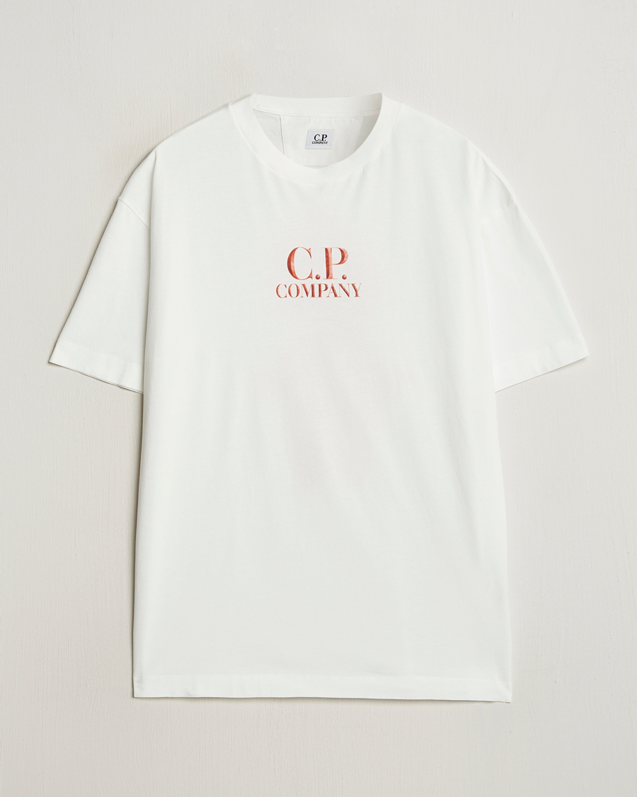 Men | T-Shirts | C.P. Company | Short Sleeve Back Logo T-Shirt White