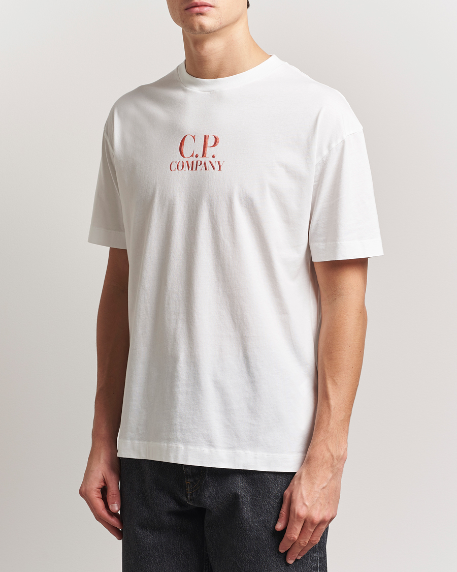 Men | T-Shirts | C.P. Company | Short Sleeve Back Logo T-Shirt White