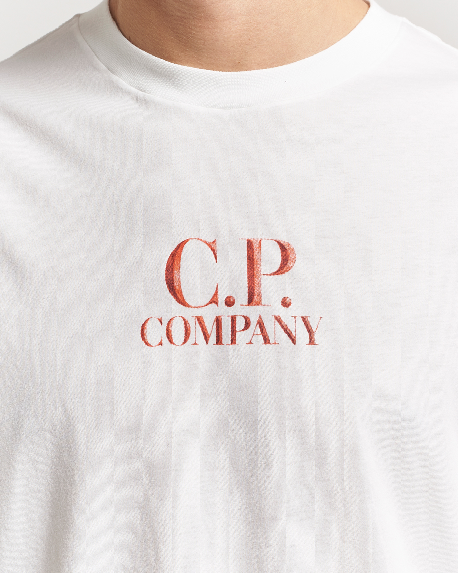 Men | T-Shirts | C.P. Company | Short Sleeve Back Logo T-Shirt White