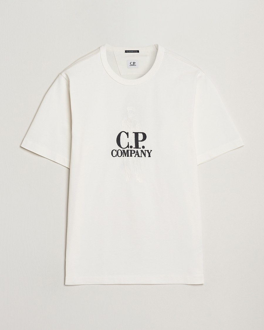 Men | T-Shirts | C.P. Company | Mercerized Heavy Cotton Back Logo T-Shirt White